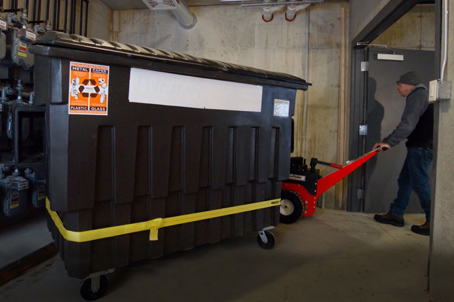 Electric Pusher for Dumpsters, Large Trash and Waste Bins
