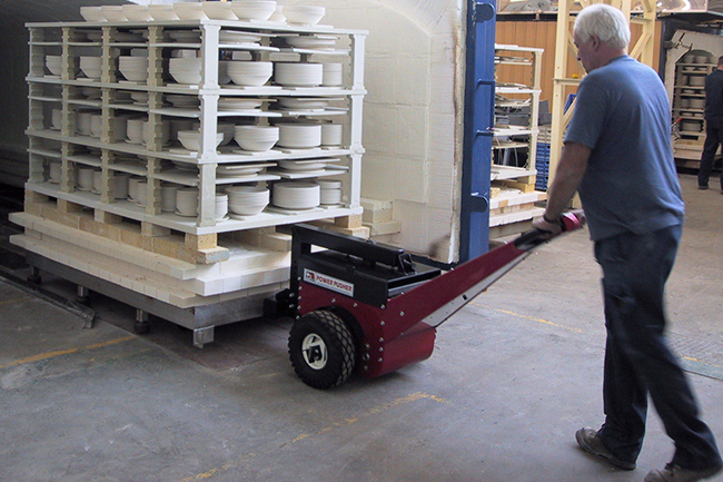 Material Handling Electric Tugs and Pushers for Moving Ceramics